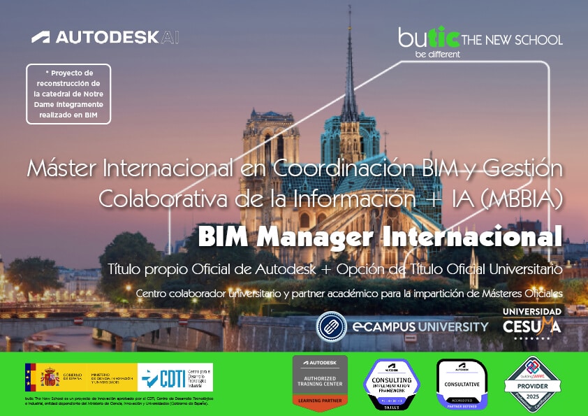 Máster Internacional en Coordinación BIM y Gestión Colaborativa de la Información + IA (MBBIA)