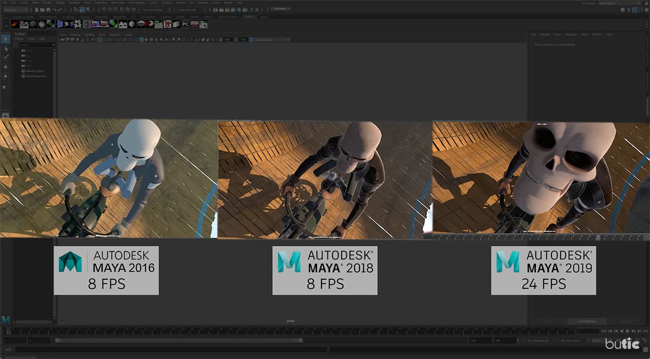 Autodesk Maya 2019 - Cached Playback - performance vs previous versions