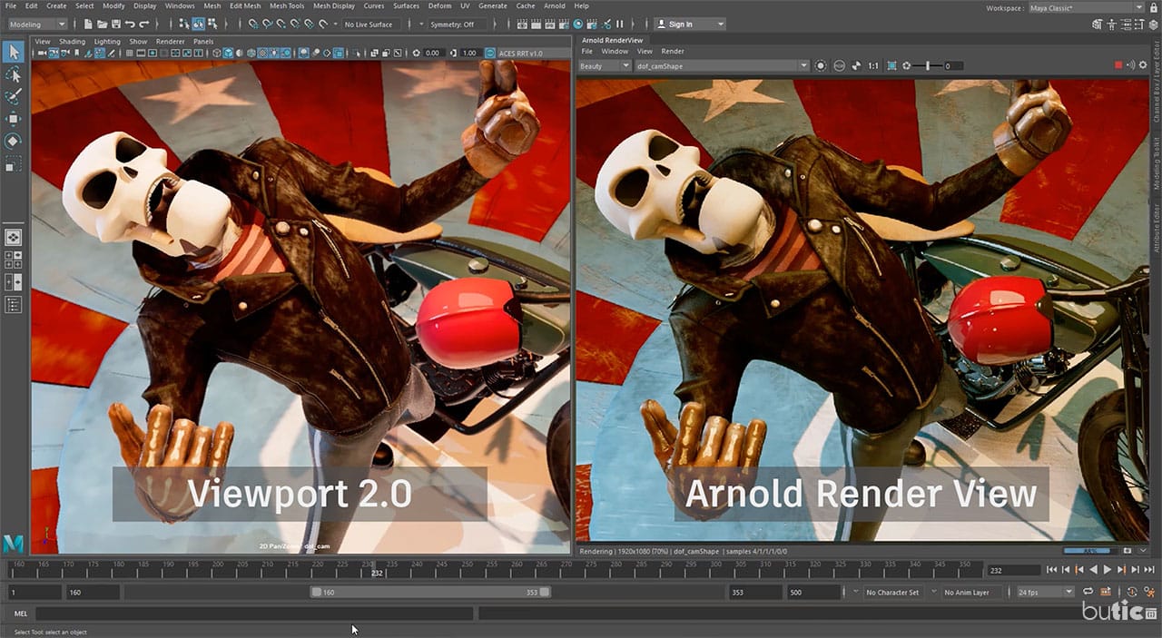 Autodesk Maya 2019 - Beautiful Working Environment - Arnold Updates