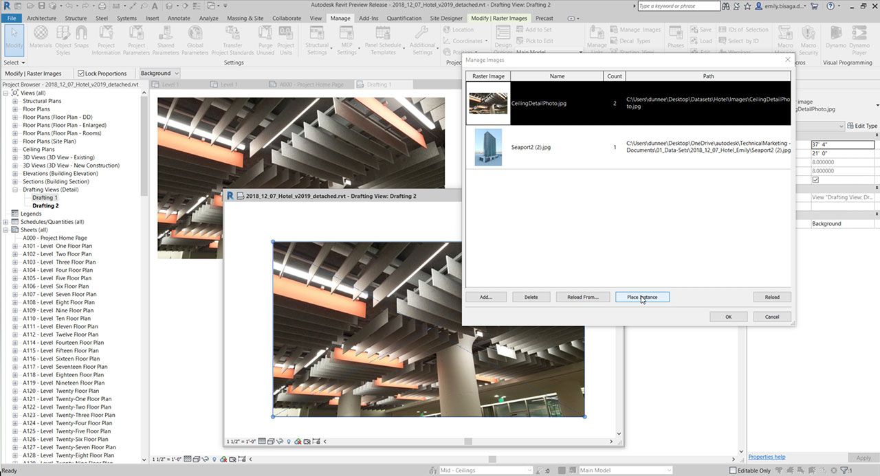 Autodesk Revit 2019.2 - Place Multiple Instances of Images