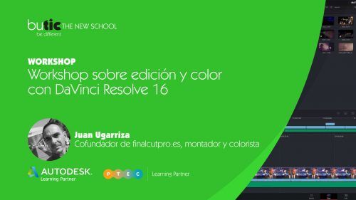Workshop sobre edición y color con DaVinci Resolve 16