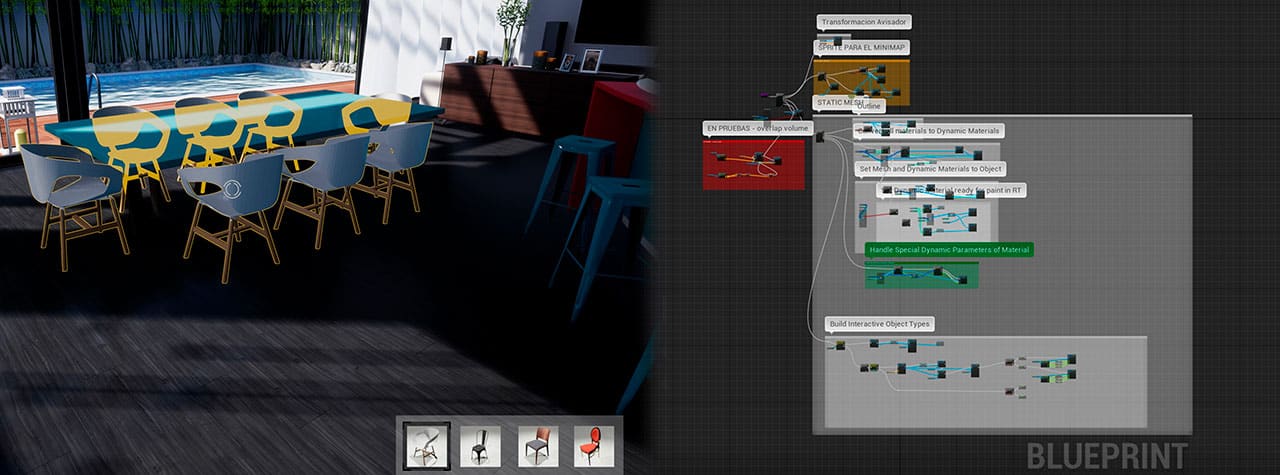 ¿En qué consiste la interactividad a través de Unreal Engine 4?
