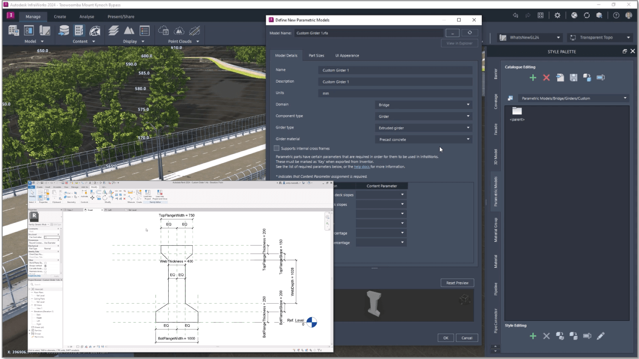 Novedades-InfraWorks-2024-componentes-parametricos-Revit