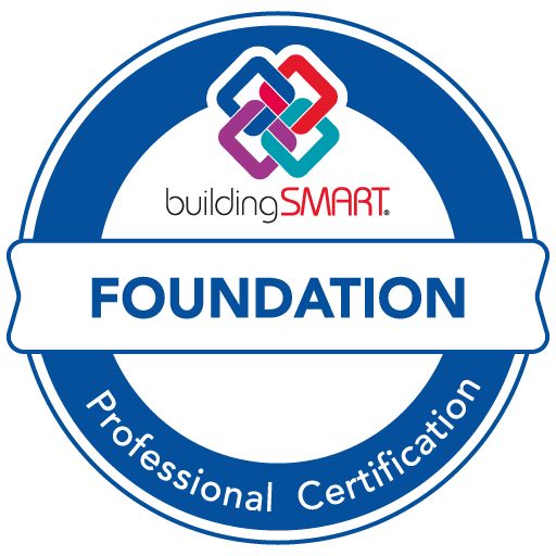 Acreditación oficial de la institución internacional buildingSMART tras aprobar el examen de certificación objeto del curso.