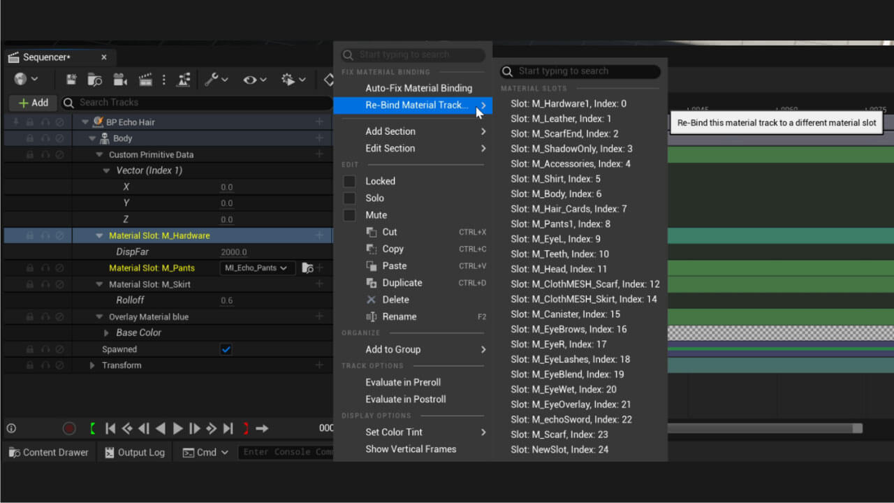 Unreal-engine-5-4-secuenciador-materiales