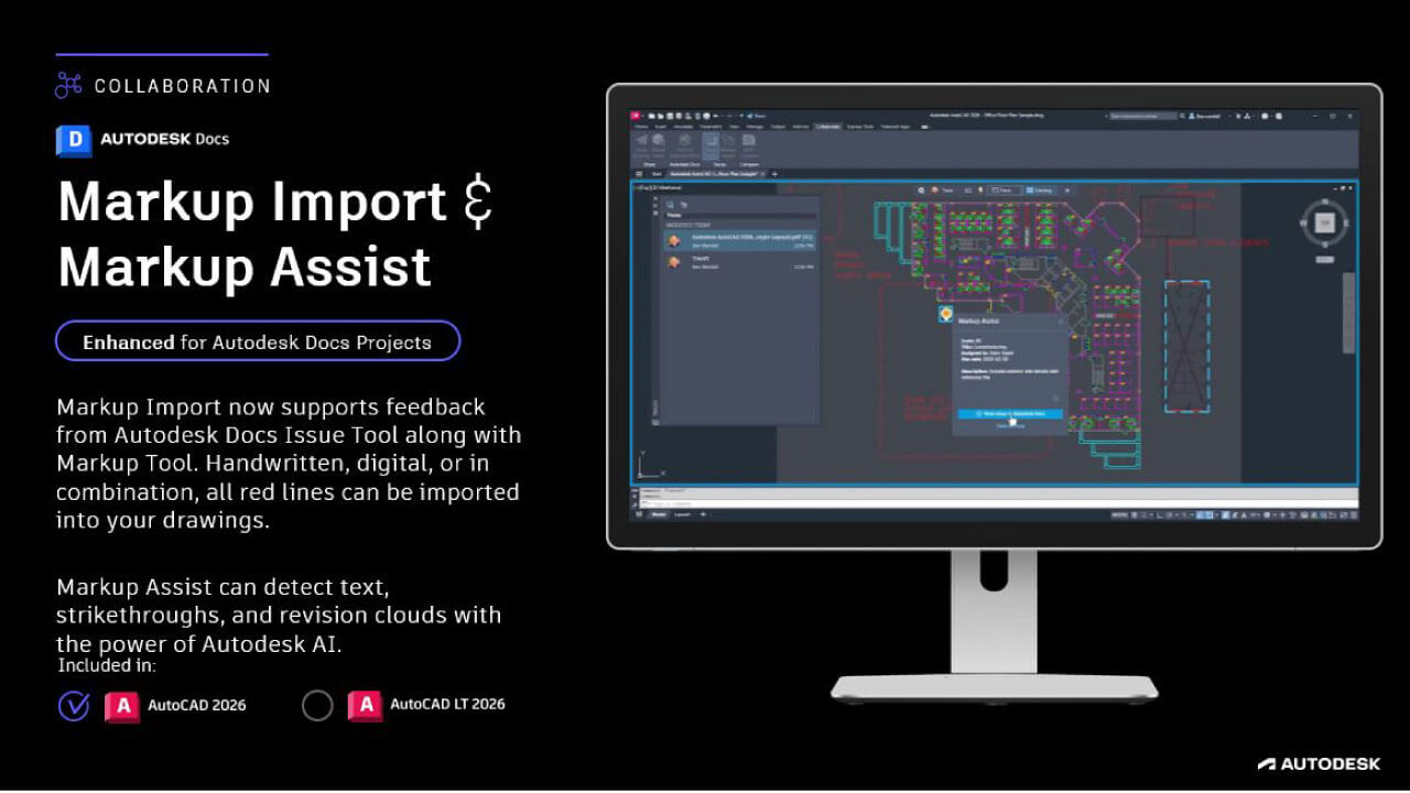 Autodesk AutoCAD 2026 markup import
