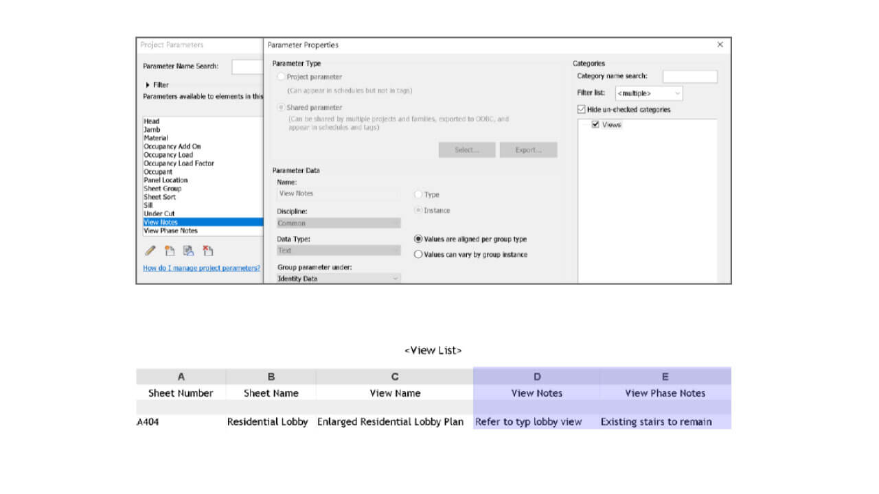 Autodesk Revit 2026 parámetros compartidos
