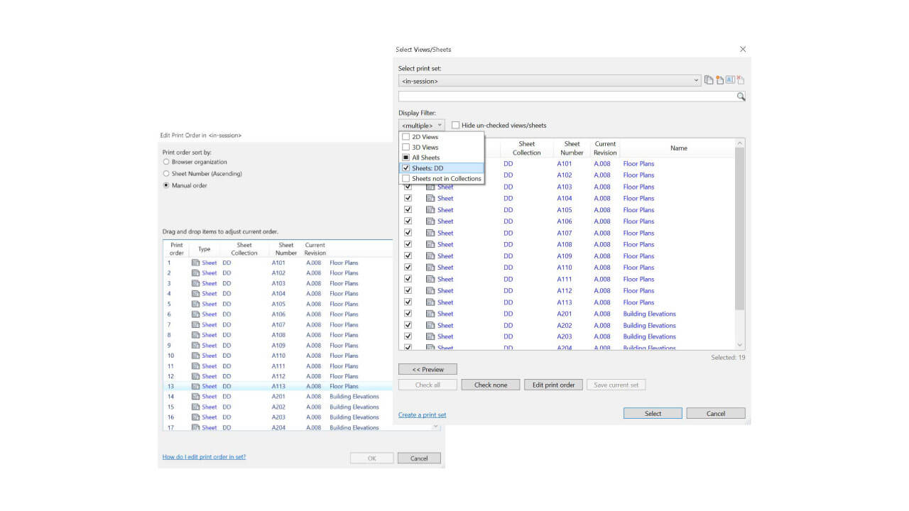 Autodesk Revit 2026 diálogo de impresión 