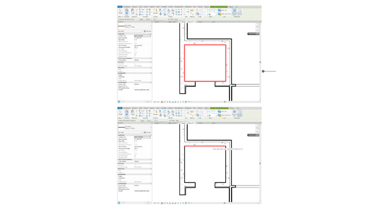 Novedades de Autodesk Revit 2026 creación de muros por segmentos