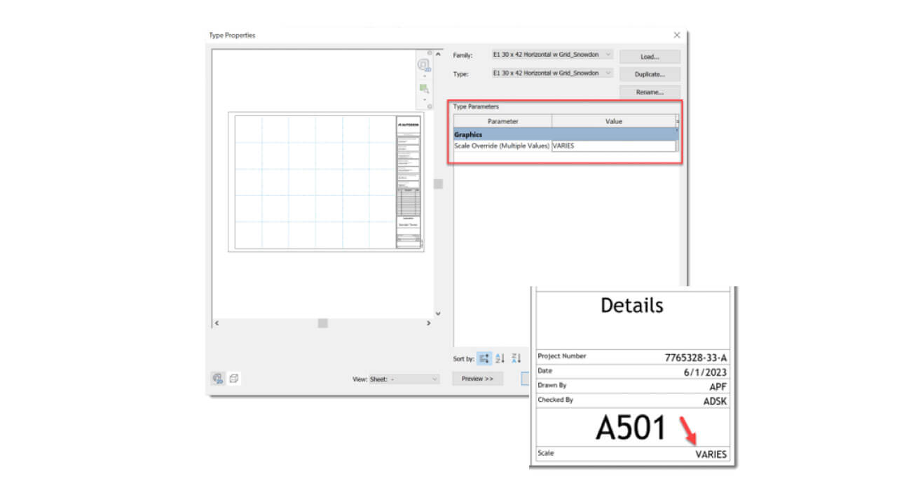 Novedades de Autodesk Revit 2026 escala de cuadro de rotulación