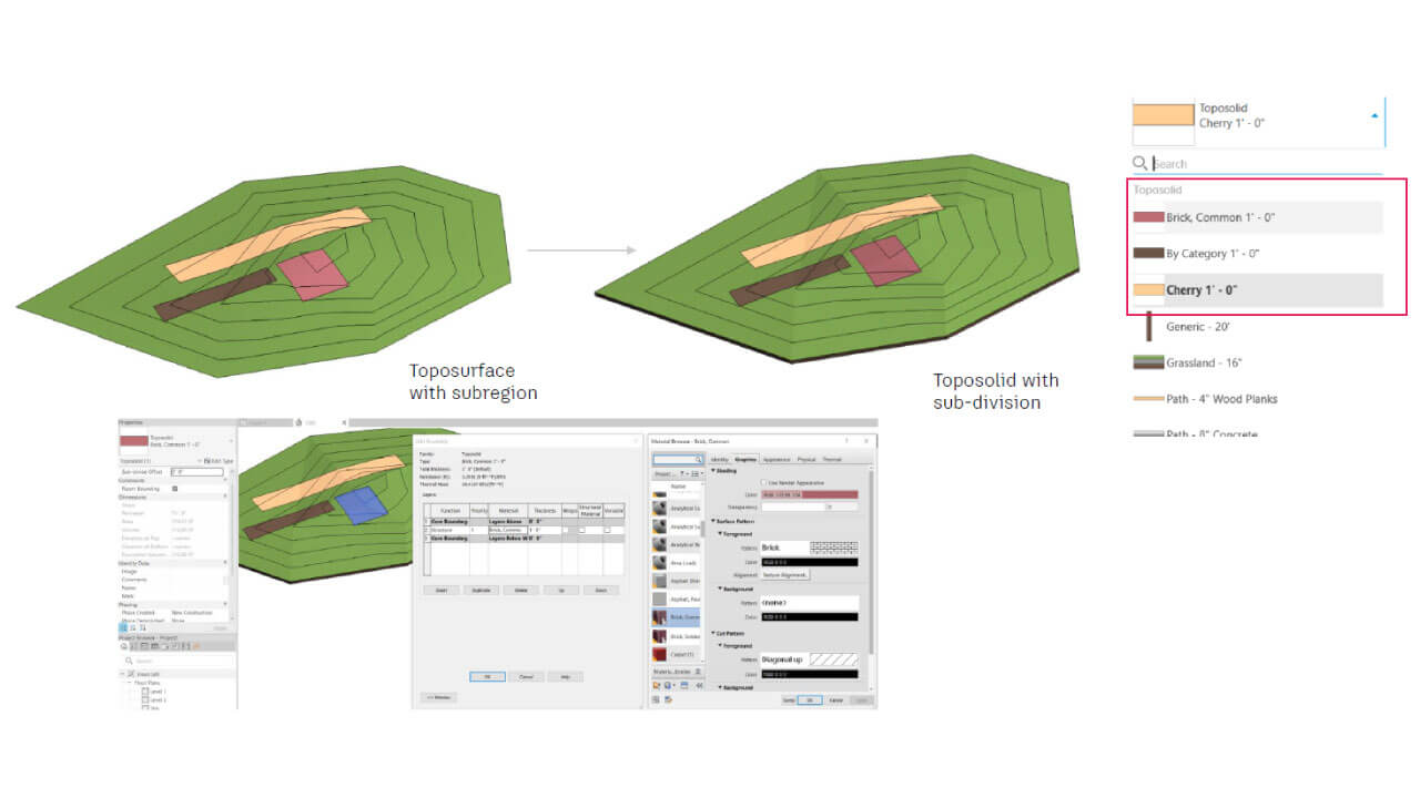 Novedades de Autodesk Revit 2026 subdivisión de tipos habilitados