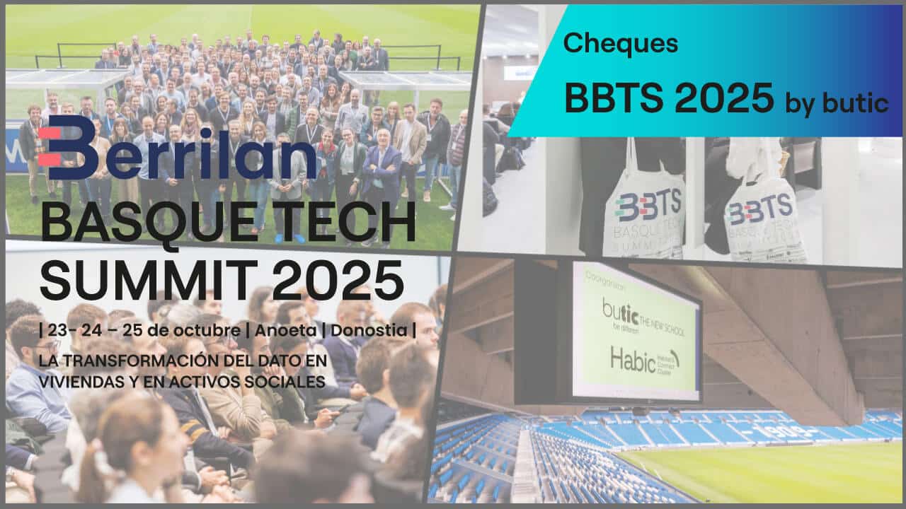 cheques BBTS2025 que reparte butic The New School en calidad de coorganizador del evento