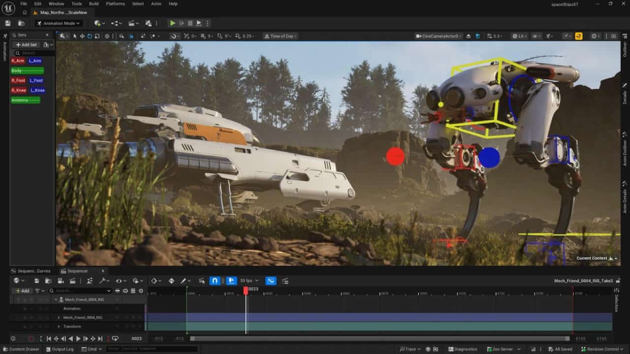 mejoras herramientas animación en Unreal Engine 5.7