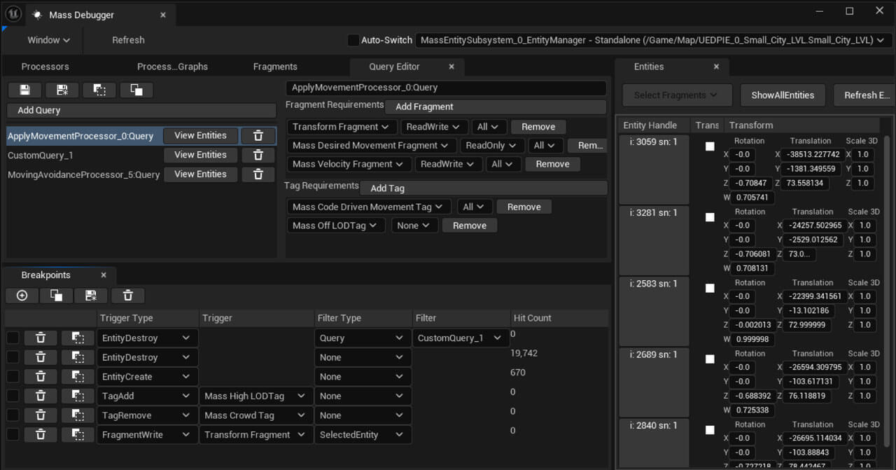 Depurador Mass Unreal Engine 5.7
