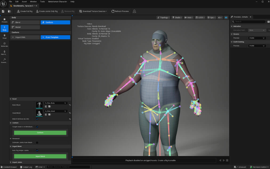 MetaHuman Creator Unreal Engine 5.7