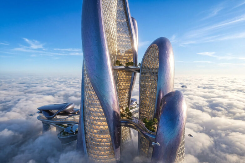 Futuristic skyscraper