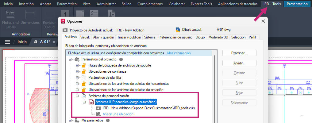 archivos de personalización (CUIx) parciales archivos de personalización (CUIx) parciales