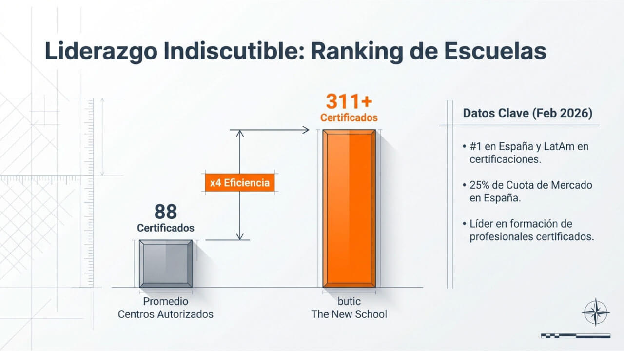 ranking sobre las escuelas que certifican en buildingSMART