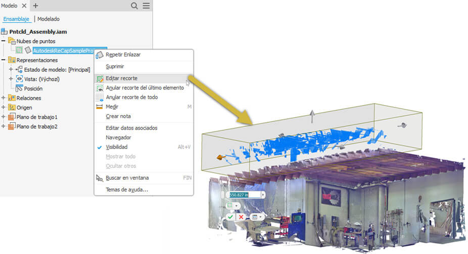 nube de puntos Autodesk Inventor 2027