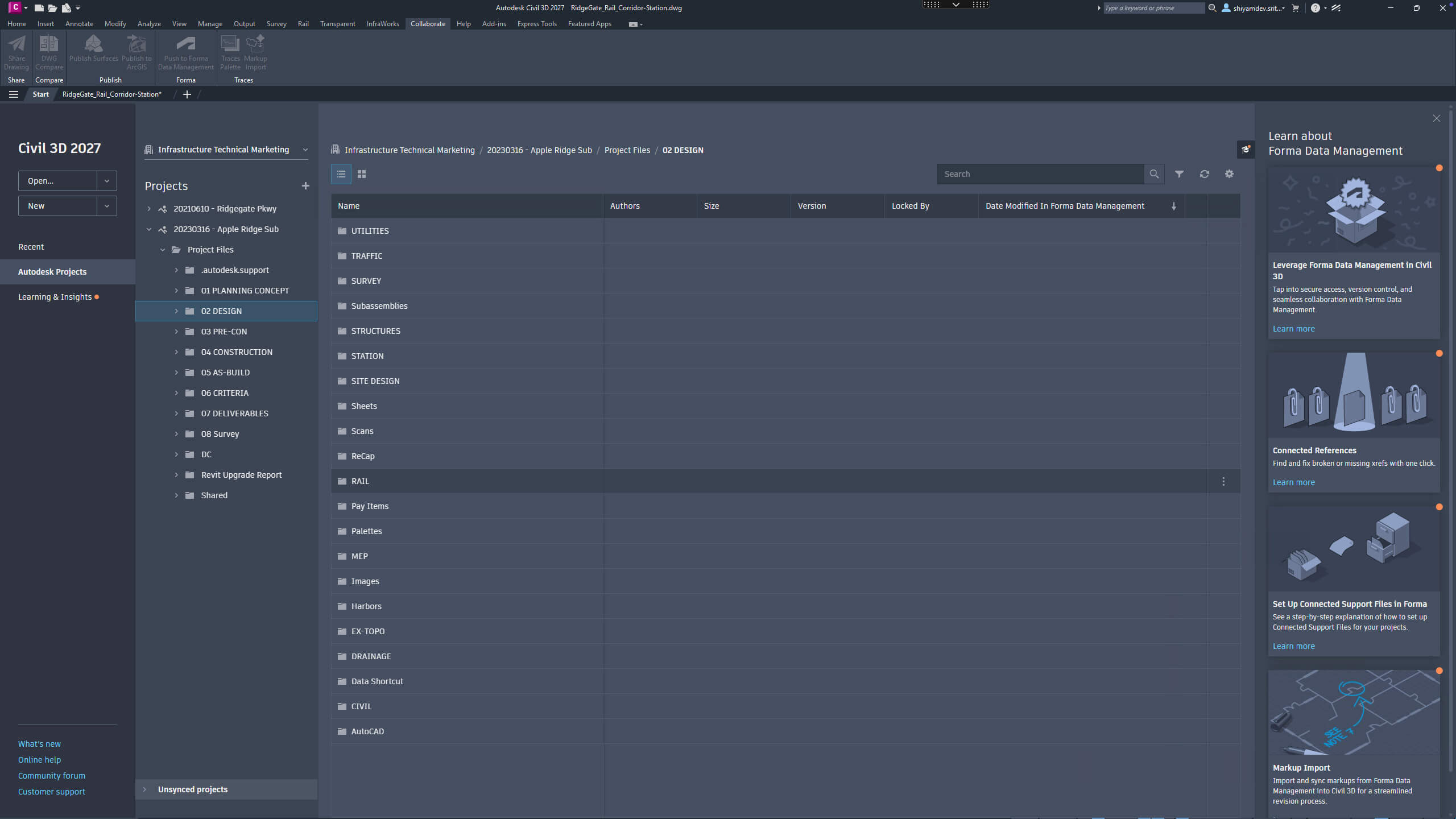 Connected Design Forma Data Management Essentials Civil 3D 2027 Connected Design Forma Data Management Essentials Civil 3D 2027