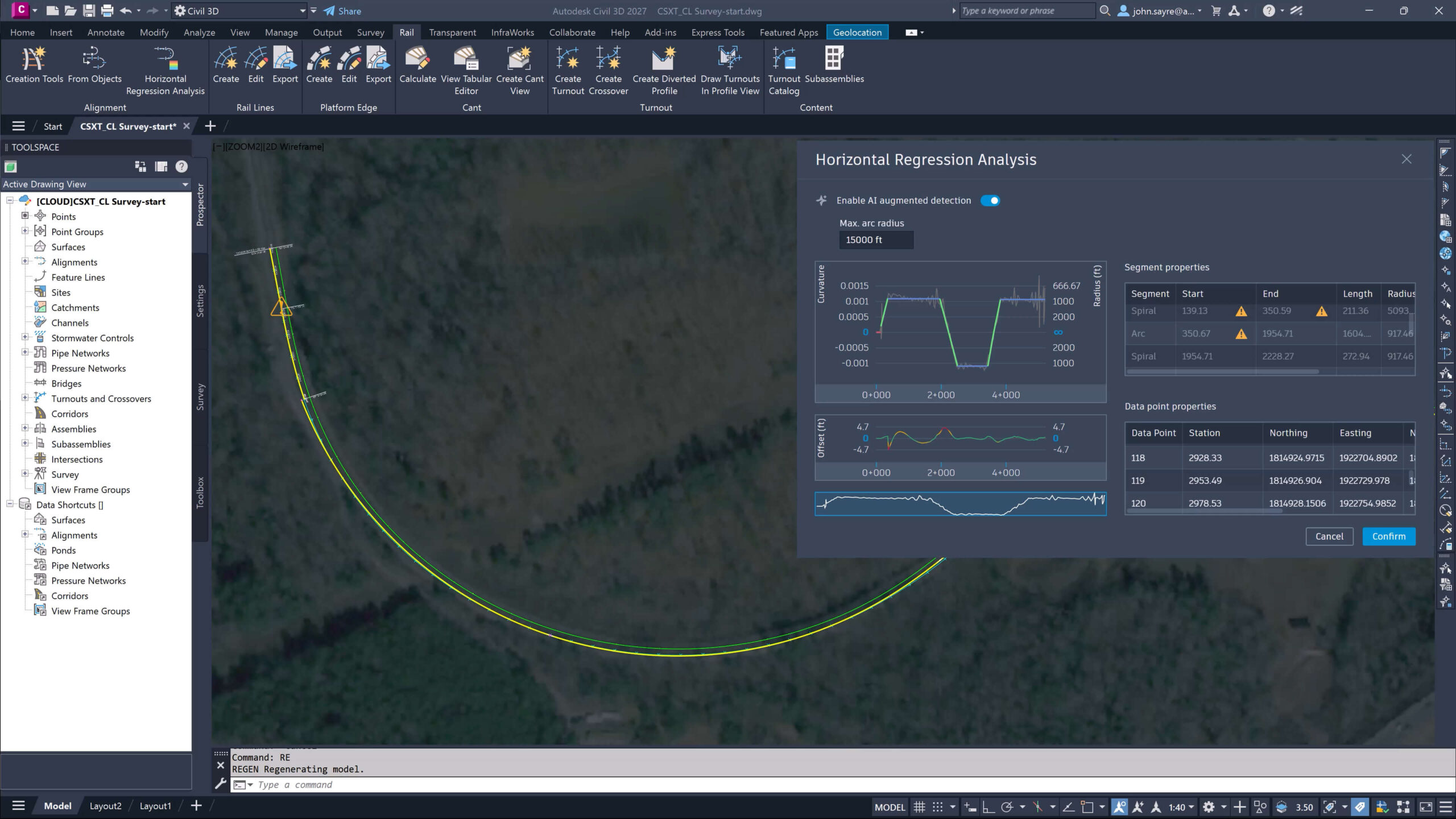 Horizontal Regression Analysis Civil 3D 2027 Horizontal Regression Analysis Civil 3D 2027