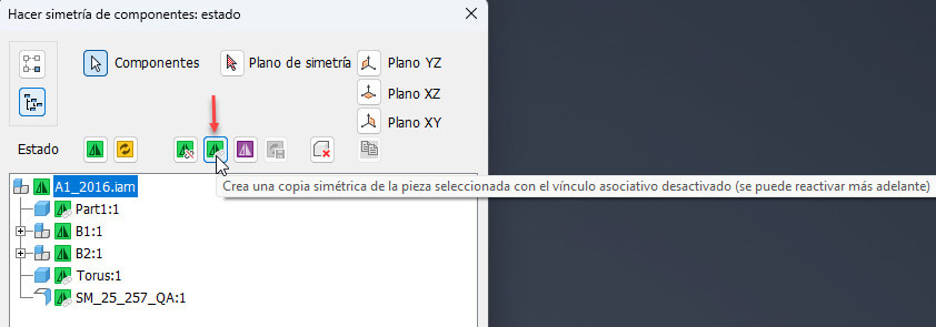 mejoras de simetría Autodesk Inventor 2027