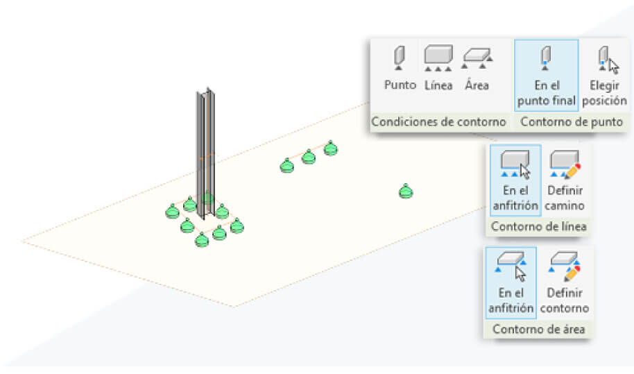 colocación de condiciones de los contornos Revit 2027
