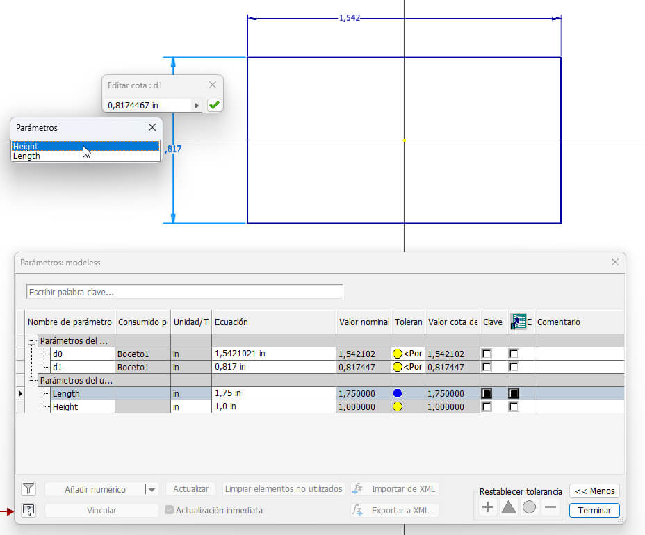 mejora parámetro Autodesk Inventor 2027