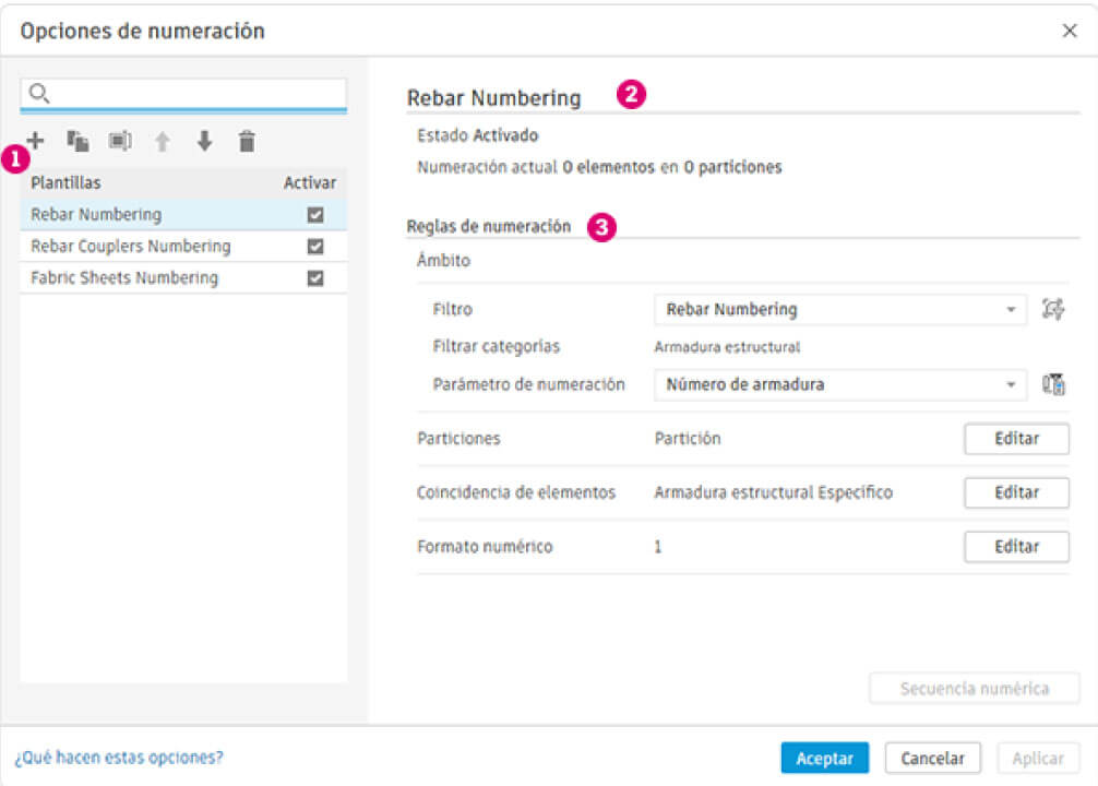 numeración basada en reglas Revit 2027