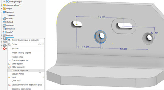 mejoras en las operaciones predefinidas Autodesk Inventor 2027