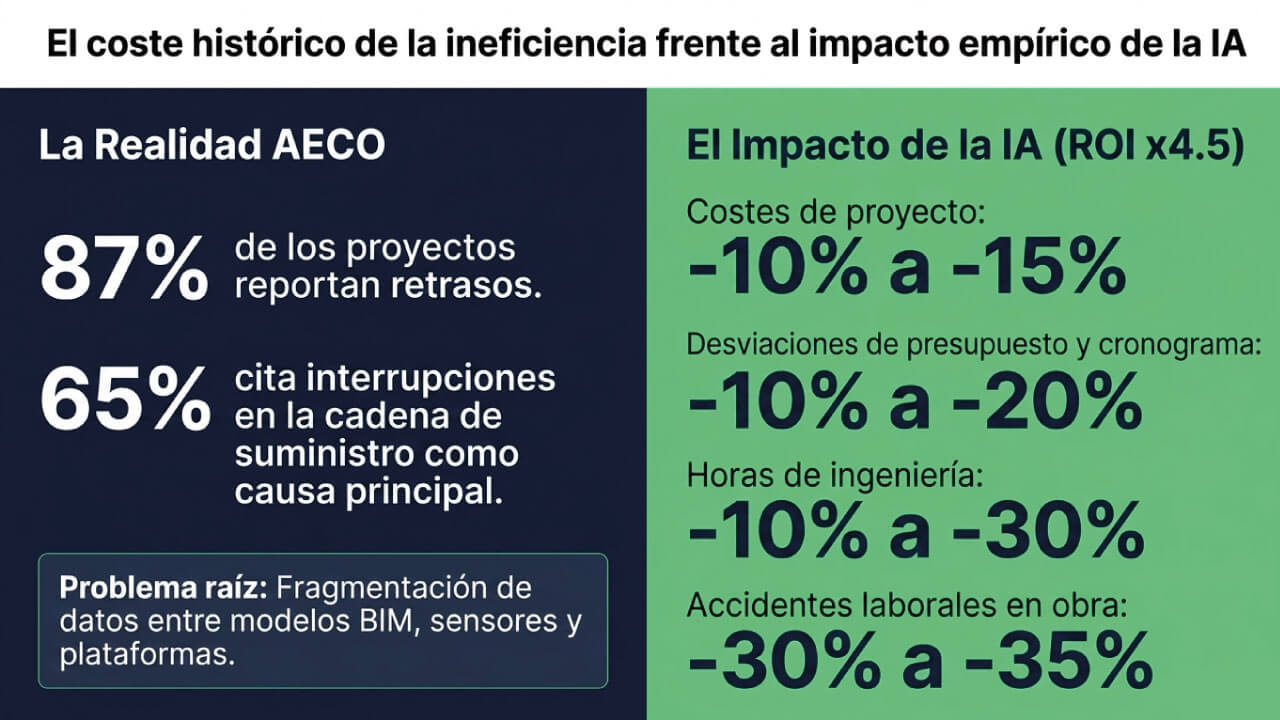 coste histórico de la ineficiencia AECO IA