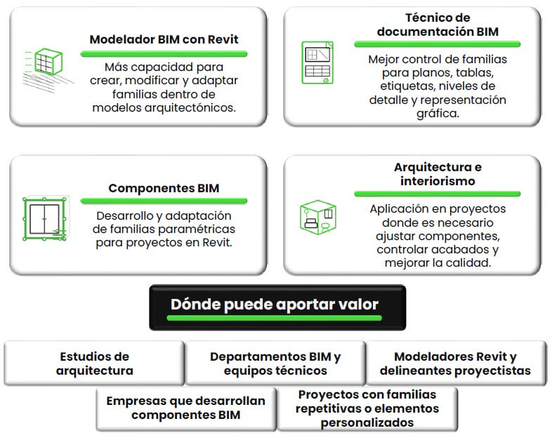 a quién va dirigido este Curso sobre las familias paramétricas de Autodesk Revit
