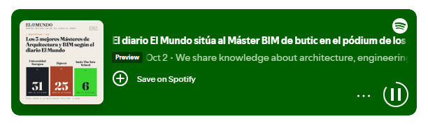Podcast: El diario El Mundo sitúa al Máster BIM de butic en el pódium de los mejores másteres online de España